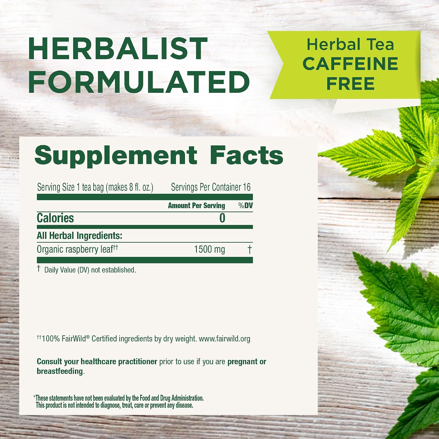 Traditional Medicinals Teh Organik Daun Raspberry, 16 Kantong Teh — gambar 2